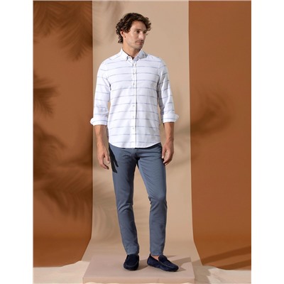Açık Mavi Slim Fit 5 Cep Chino Pantolon