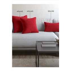Demor Home Soft Series Elma Kırmızısı Kırlent, Yastık Kılıfı SFT