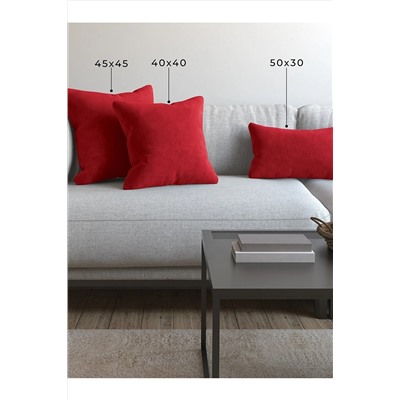 Demor Home Soft Series Elma Kırmızısı Kırlent, Yastık Kılıfı SFT