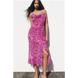 PRINTED MIDI DRESS