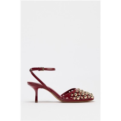 SLINGBACK HIGH HEELS WITH STUDS