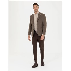 Kahverengi Slim Fit Ceket