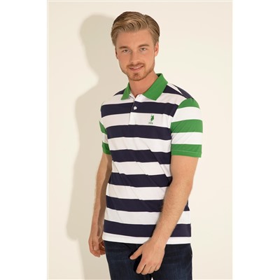 Erkek Regular Fit Polo Yaka Lacivert Tişört