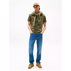 Allover Leaf Print Pocket T-Shirt