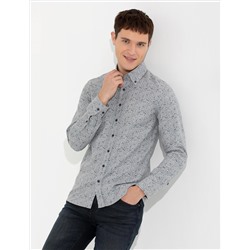 Mavi Slim Fit Uzun Kollu Gömlek
