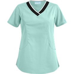 Butter-Soft Scrubs by UA™ Contrast Binding V-Neck Top