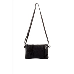 Bandolera de piel Negro
