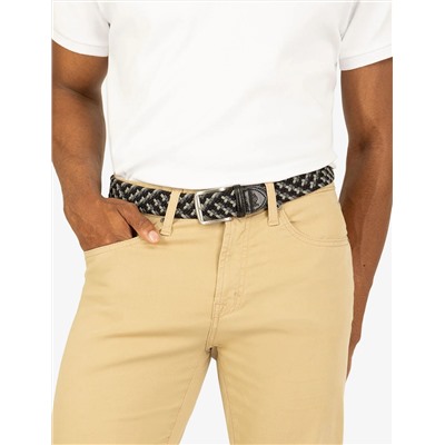 MENS TWO TONE BRAIDED STRETCH BELT