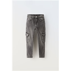 SUPER ELASTIC CARGO JEANS