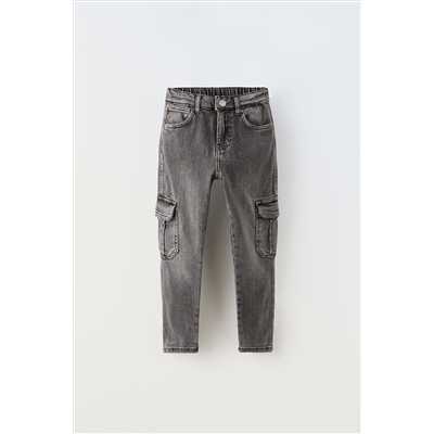 SUPER ELASTIC CARGO JEANS