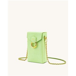 LOLA GRADIENT CHAIN PHONE CASE - LIME GREEN LIZARD