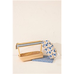 Pack 3 neceseres estampado flores