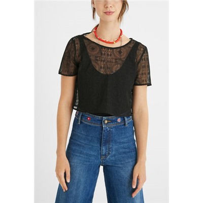 Body camiseta semitransparente