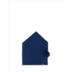 Mavi 3'lü Kravat Mendil Set