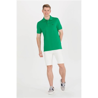 Erkek Yeşil Basic Polo Yaka Tişört