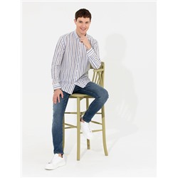 Haki Slim Fit Uzun Kollu Gömlek