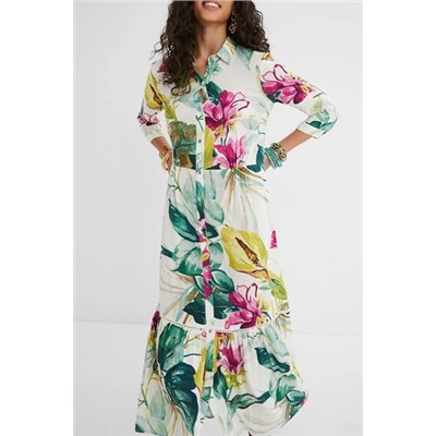 Vestido camisero midi