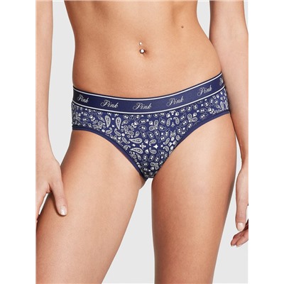 PINK LOGO MICRO HIPSTER PANTY