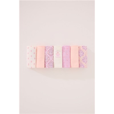 Pack 7 tangas algodón tonos rosas
