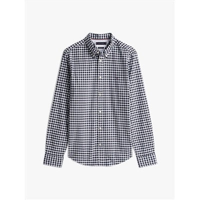 Slim Fit Stretch Gingham Oxford Shirt