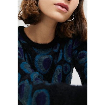 Jersey punto jacquard apeluchado