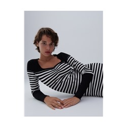 Kleid aus Rippstrickjersey