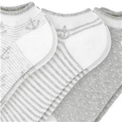 3 Paar Damen Sneaker-Socken mit Effektgarn