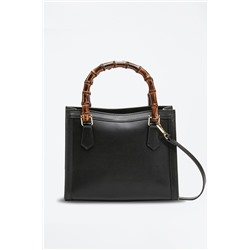 Bolso de piel Bami Negro