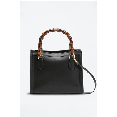 Bolso de piel Bami Negro