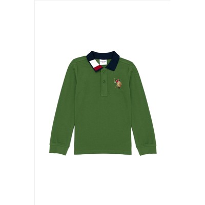 Erkek Çocuk Yeşil Basic Sweatshirt