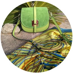 Pelle 2704 pistacho+палантин Martina HYL (100) amarillo