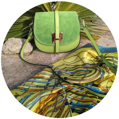 Pelle 2704 pistacho+палантин Martina HYL (100) amarillo