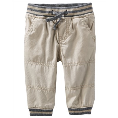 Jersey-Lined Pull-On Pants