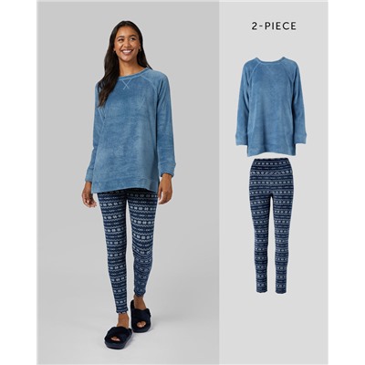 WOMEN'S 2PC PLUSH SLEEP SET