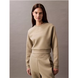 Spacer Cropped Crewneck Sweatshirt