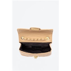 Bandolera de piel Beige y dorado - Firenze Artegiani