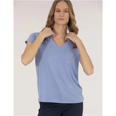 Mavi Comfort Fit V Yaka Basic Tişört