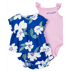 Baby 3-Piece Butterfly Little Short Set