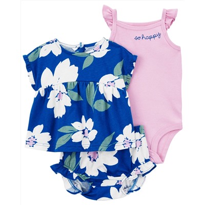 Baby 3-Piece Butterfly Little Short Set