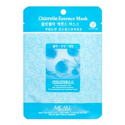 MJCARE CHLORELLA ESSENCE MASK Тканевая маска  для лица с экстрактом хлореллы 23г