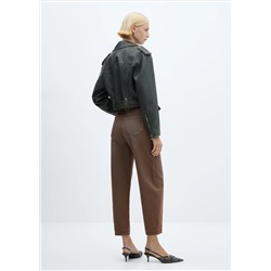 Jeans slouchy tiro alto