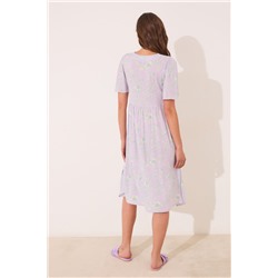 Vestido midi estampado viscosa