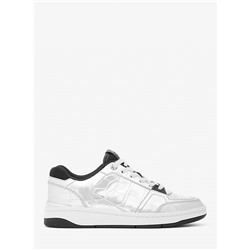Rebel Metallic Crocodile Embossed Leather Sneaker