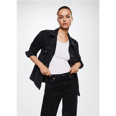 Cazadora vaquera oversize -  Mujer | MANGO OUTLET Melilla