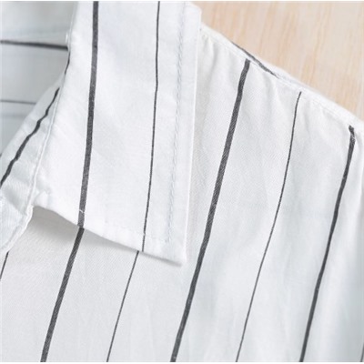 Мужская рубашка для поездок на работу из прохладного льна Tencel с коротким рукавом