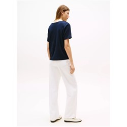 Gold Button-Shoulder T-Shirt