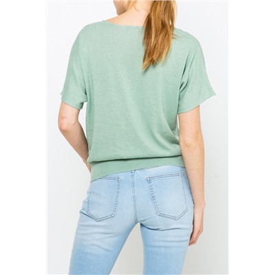 Jersey de lino Verde pastel