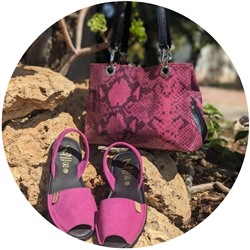 Ab. Zapatos 3106-8 magenta+PELLE serpiente 1019 FUXIA АКЦИЯ