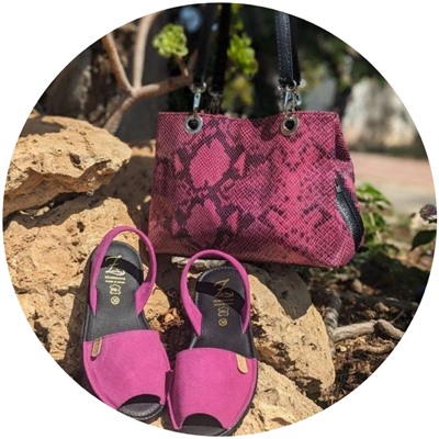 Ab. Zapatos 3106-8 magenta+PELLE serpiente 1019 FUXIA АКЦИЯ