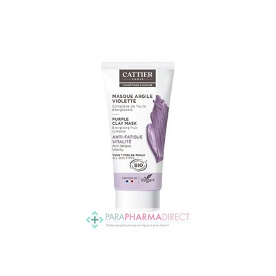Cattier Argile Violette Masque Complexe de Fruits Énergisant Bio 30ml